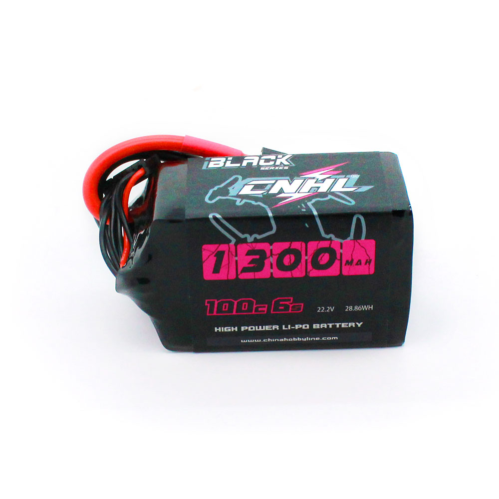 CNHL Black Series 1300mAh 22.2V 6S 100C Lipo Battery with XT60 Plug-1