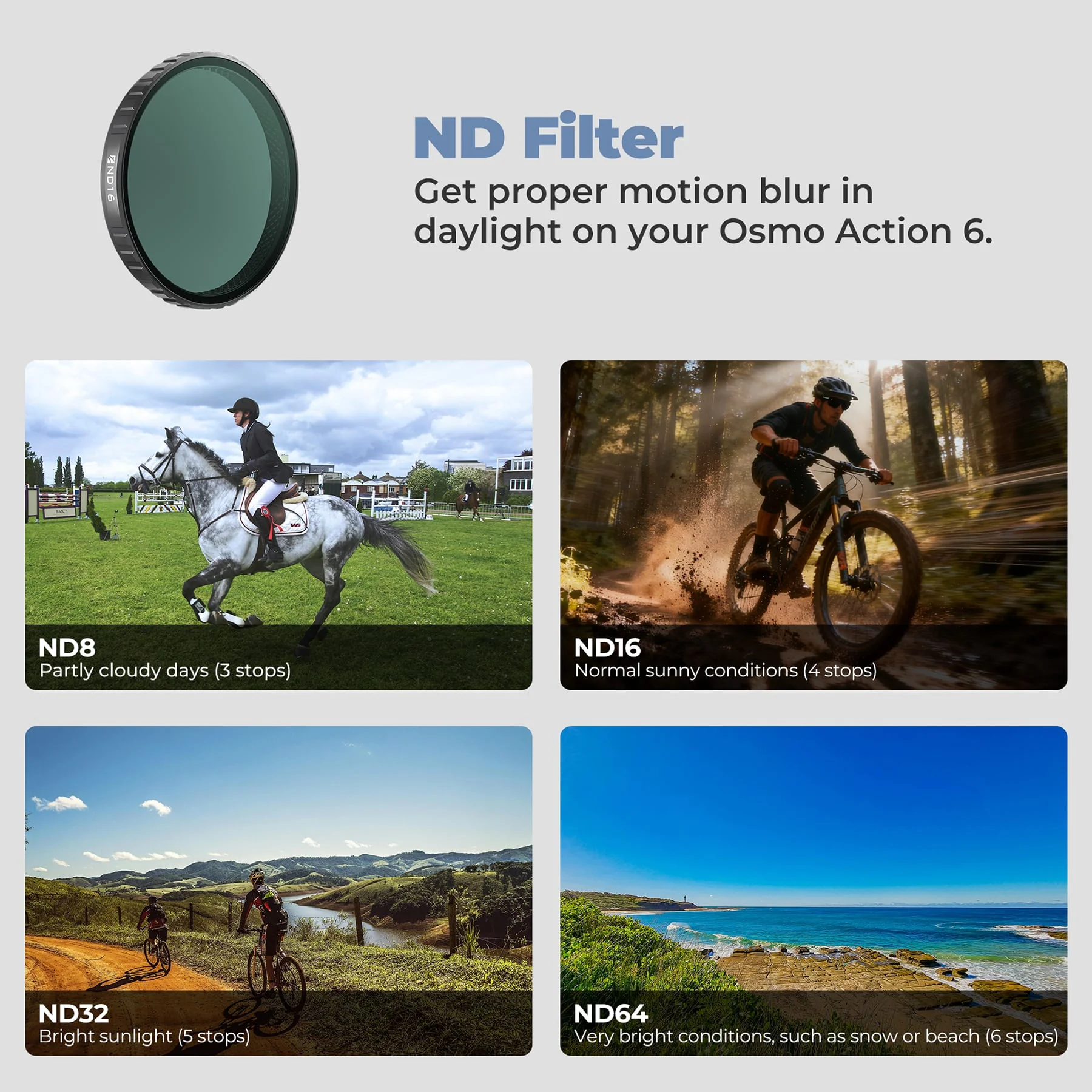 Freewell DJI Osmo Action 6 ND Filters 4Pack-2