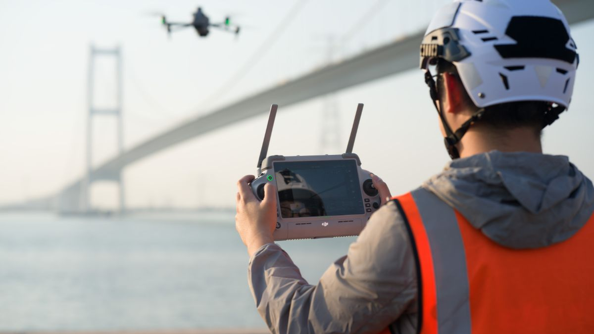 DJI Matrice 4 E Construction Use Bridge drone