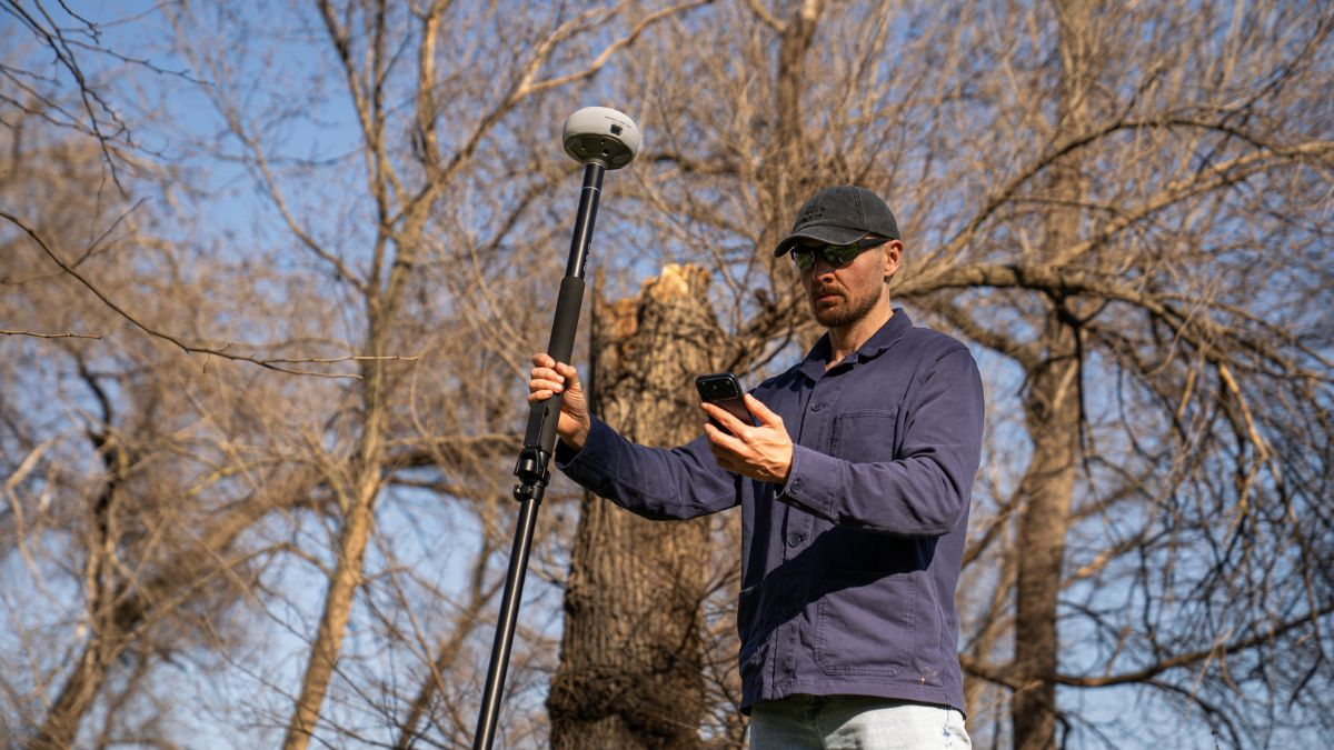 Emlid Reach RS4 Pro under a tree canopy