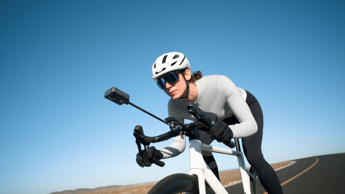 DJI Osmo 360 Mounted on Bike